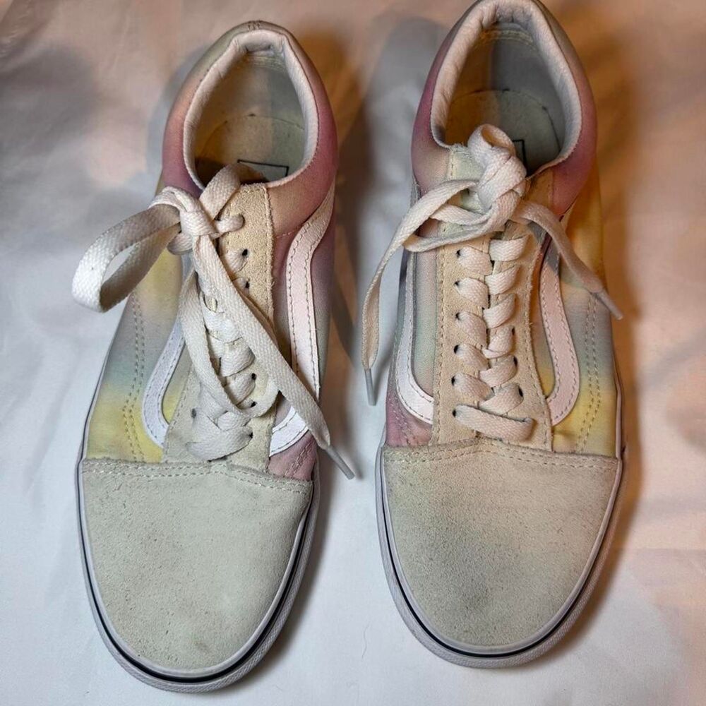 Vans Old Skool Pastel Rainbow Sneakers Women's Size 6.5